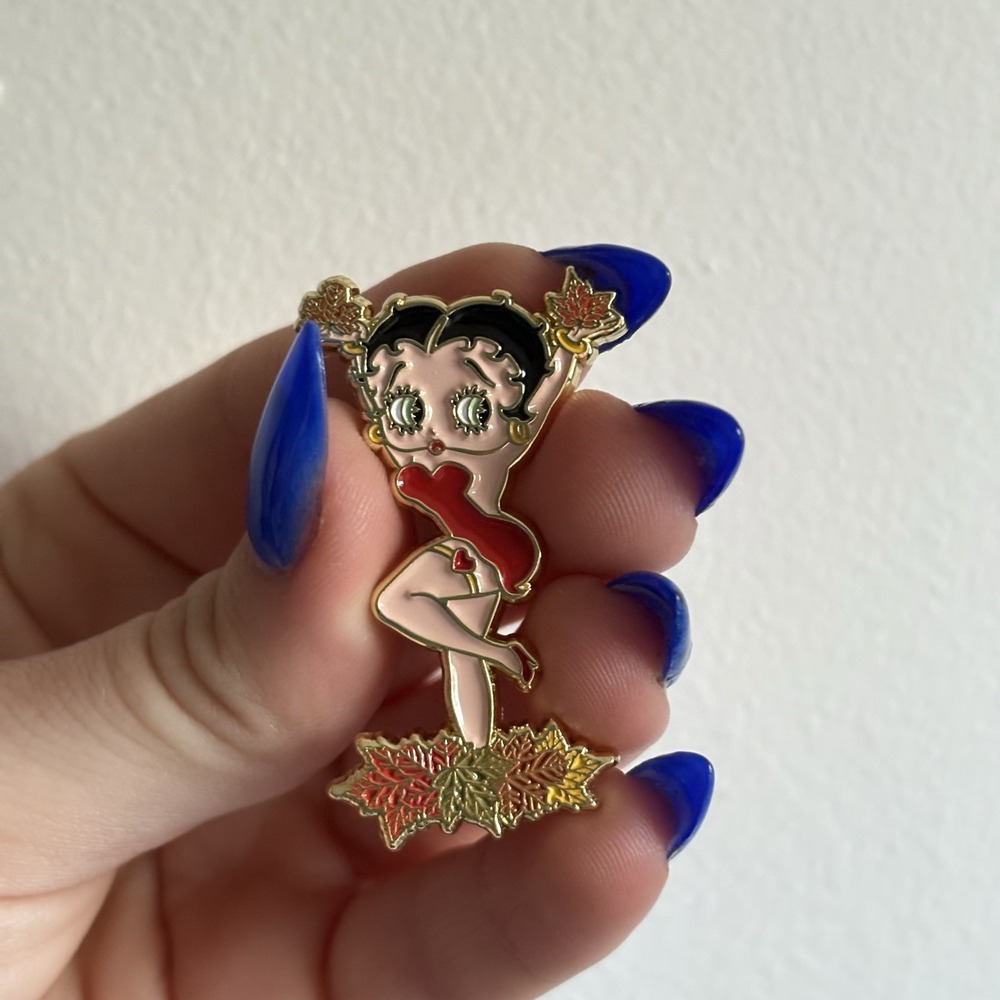 Betty Boop Autumn Leaves Mystery Pin - Standing with Leaf BoxLunch Exclusive
